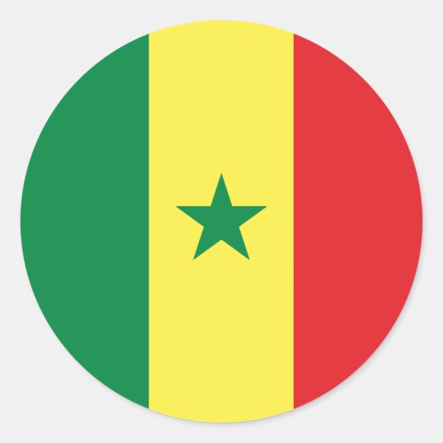 Adesivo Bandeira do Senegal (Frente)