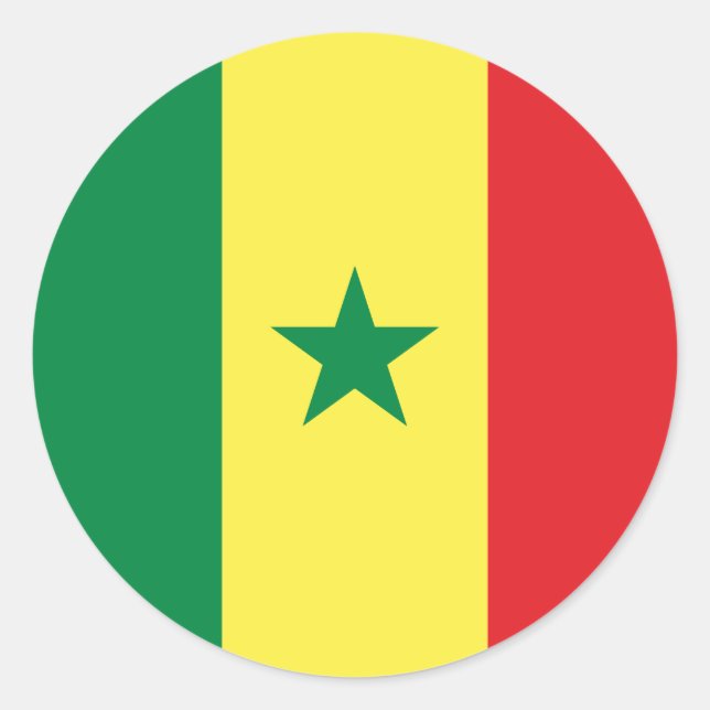 Adesivo Bandeira do Senegal (Senegal) (Frente)