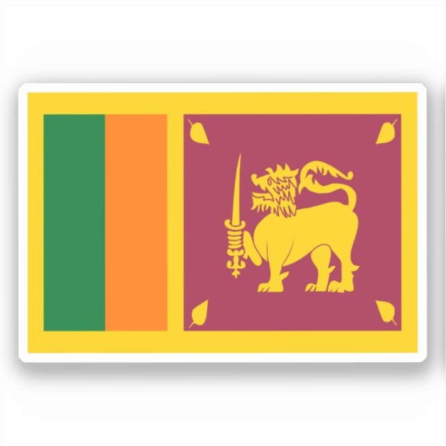 Adesivo Bandeira do Sri Lanka (Frente)