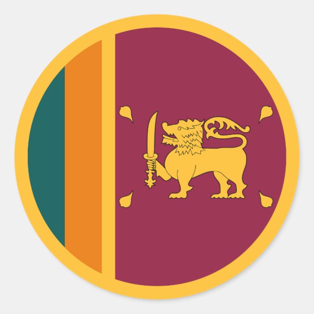 Adesivo Bandeira do Sri Lanka (Frente)