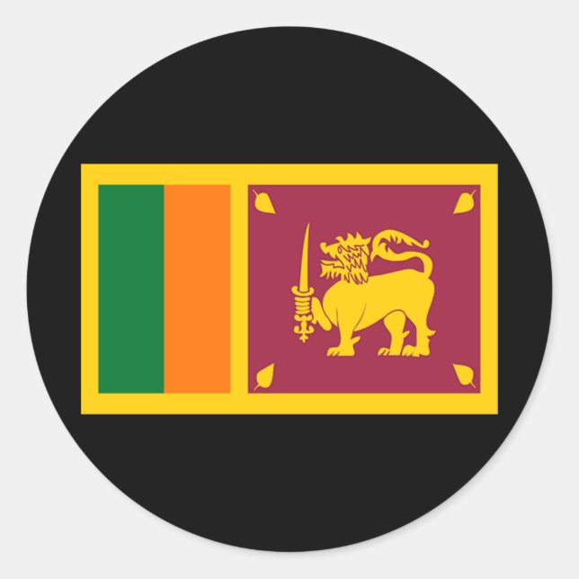 Adesivo Bandeira do Sri Lanka (Frente)