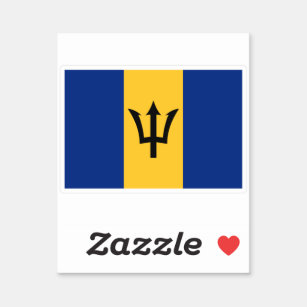 Adesivo Bandeira do Sticker de Barbados