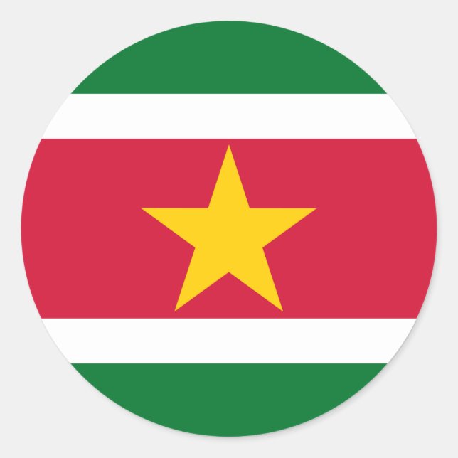 Adesivo Bandeira do Suriname Sticker (Frente)