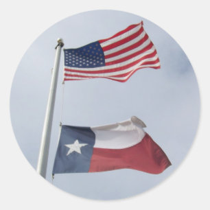 Adesivo Bandeira do Texas e dos EUA