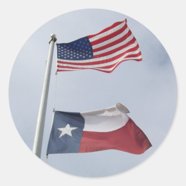 Adesivo Bandeira do Texas e EUA (Frente)