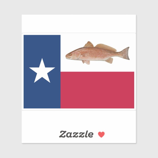 Adesivo Bandeira do Texas Redfish (Folha)
