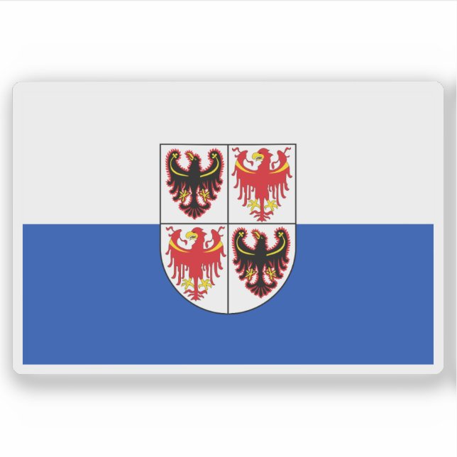 Adesivo Bandeira do Tirol Trentino-Sul, Itália (Frente)