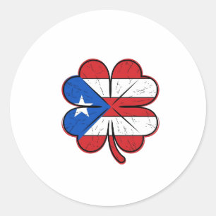 Adesivo Bandeira do Trevo de Porto Rico Ilustração Vetoria