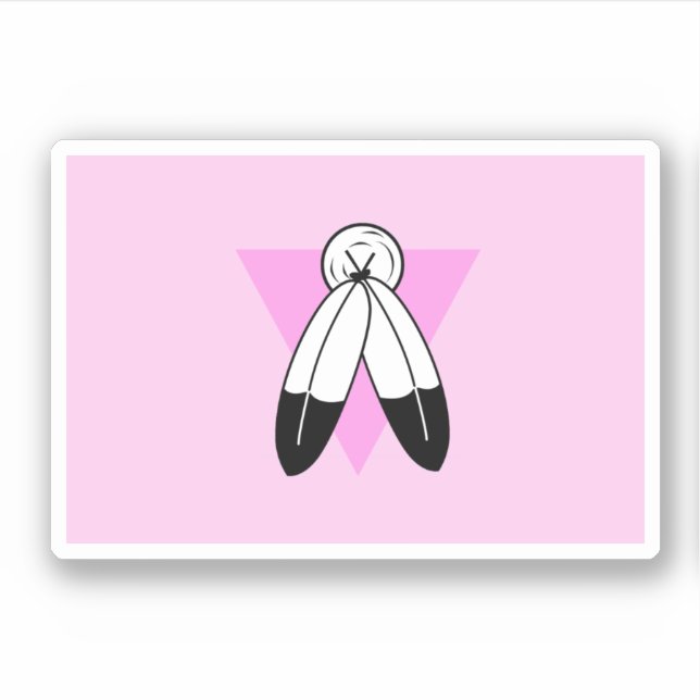 Adesivo Bandeira do Triângulo Rosa Two-Spirit (Frente)