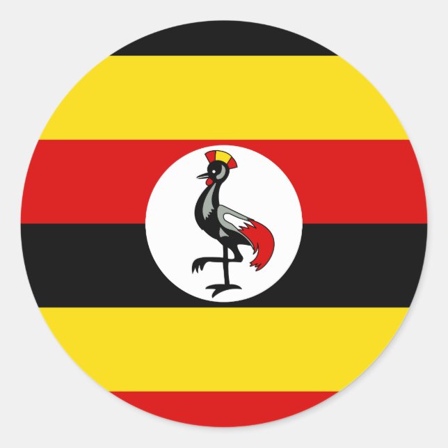 Adesivo Bandeira do Uganda (Frente)