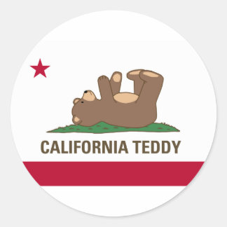 Adesivo Bandeira do Urso de Teddy da Califórnia