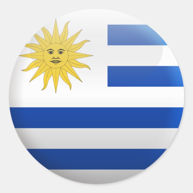 Adesivo Bandeira do Uruguai (Frente)