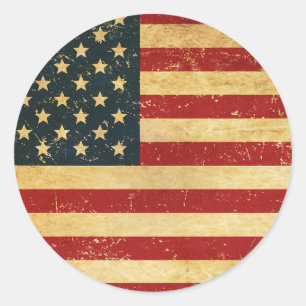 Adesivo Bandeira do USA Vintage Grunge