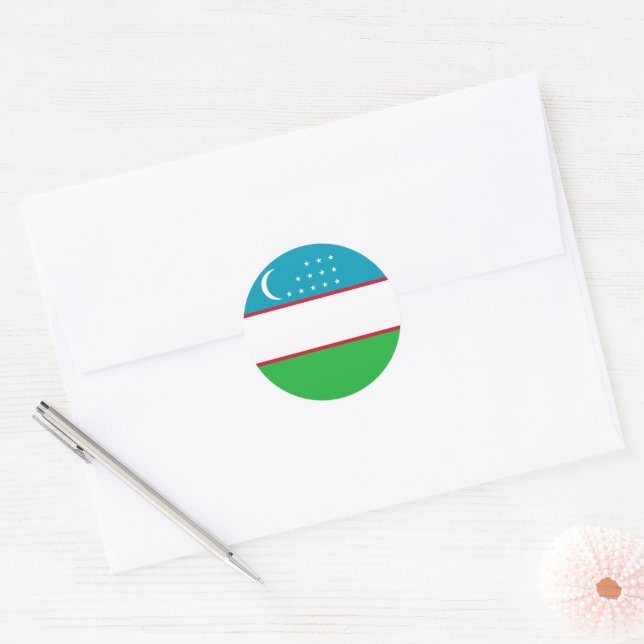Adesivo bandeira do Usbequistão (Envelope)