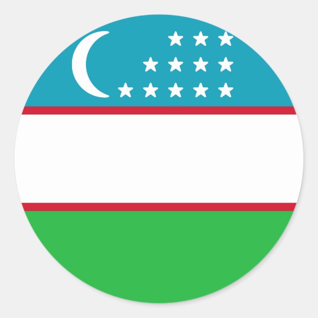 Adesivo Bandeira do Usbequistão (Frente)