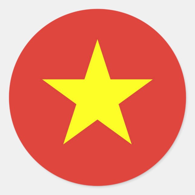 Adesivo Bandeira do Vietname - Qudebc ky Viet Nam (Frente)