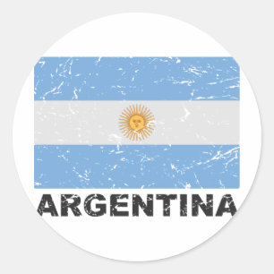 Adesivo Bandeira do vintage de Argentina