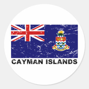 Adesivo Bandeira do vintage de Cayman Islands