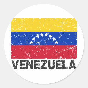 Adesivo Bandeira do vintage de Venezuela