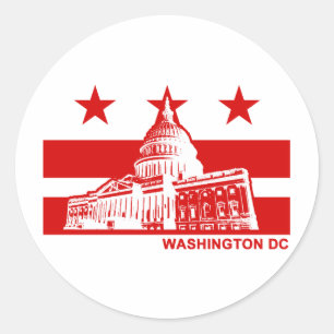 Adesivo Bandeira do Washington DC