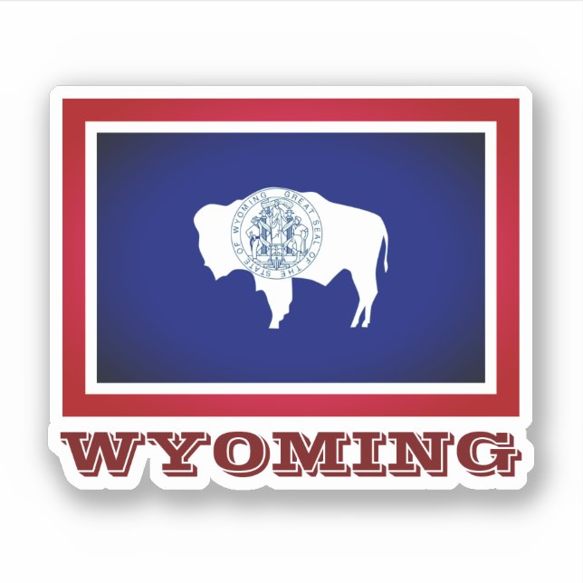 Adesivo Bandeira do Wyoming (Frente)
