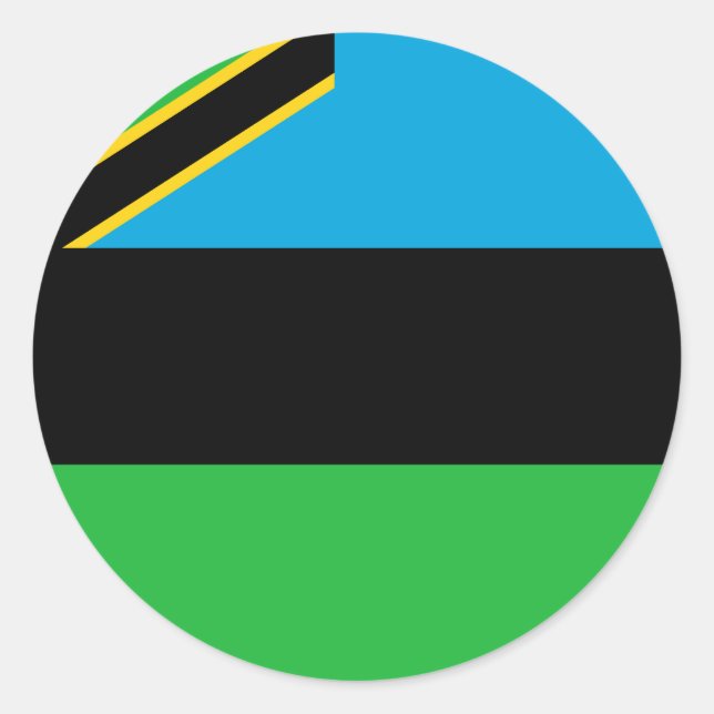Adesivo Bandeira do Zanzibar (Frente)