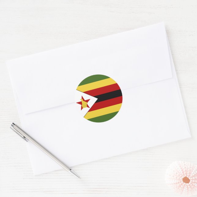 Adesivo Bandeira do Zimbabué (Envelope)