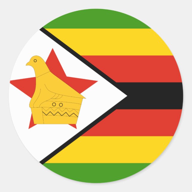 Adesivo Bandeira do Zimbabué (Frente)