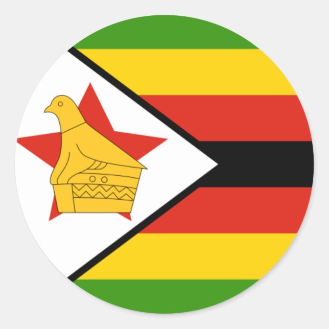 Adesivo Bandeira do Zimbabwe Sticker (Frente)