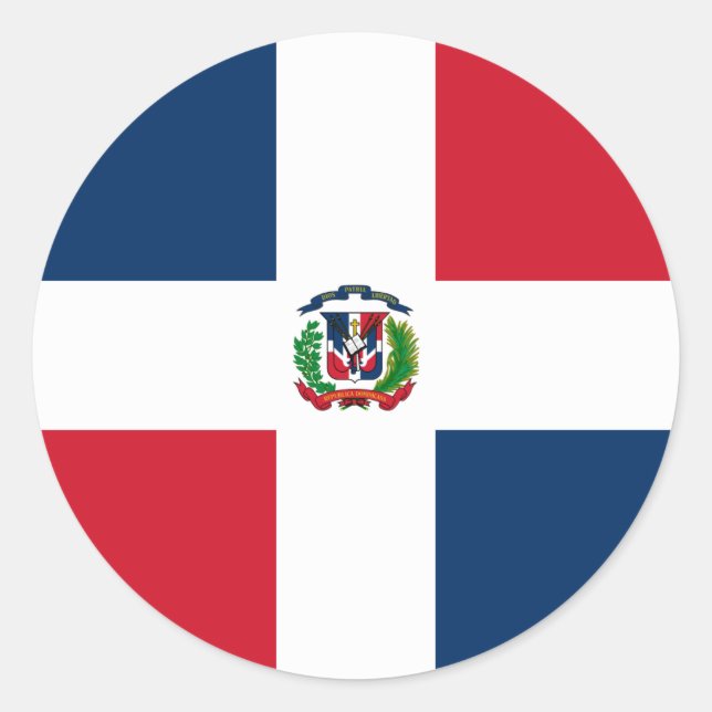 Adesivo Bandeira Dominicana (Frente)