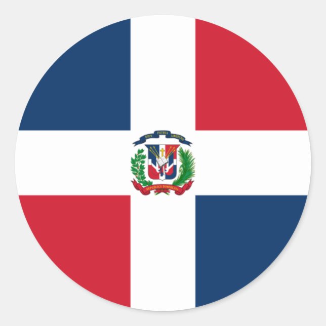 Adesivo Bandeira Dominicana, Bandeira da República Dominic (Frente)