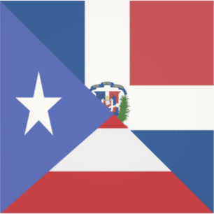 Adesivo Bandeira Dominicana em Porto Rico PR República d