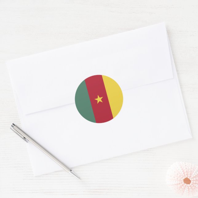 Adesivo Bandeira dos Camarões (Envelope)
