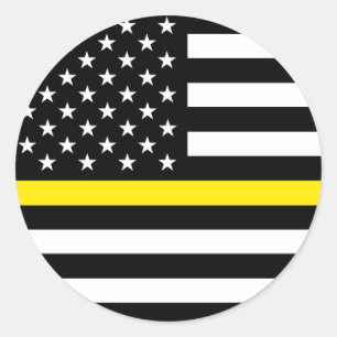 Adesivo Bandeira dos Despachantes da Linha Amarela Fina