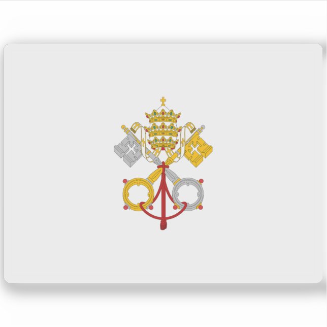 Adesivo Bandeira dos Estados Papais (1803-1825) (Frente)