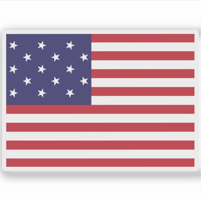 Adesivo Bandeira dos Estados Unidos da América (1795-1818) (Frente)