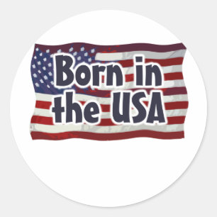 Adesivo Bandeira dos Estados Unidos - nascer nos EUA