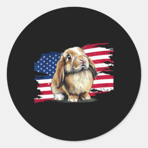 Adesivo Bandeira Dos Eua 4 De Julho Mini Holland Lop Bunny