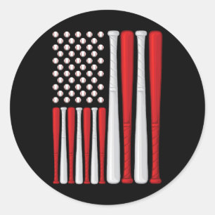 Adesivo Bandeira dos EUA - Bandeira de Beisebol Americano