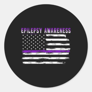 Adesivo Bandeira dos EUA de conscientização sobre epilepsi