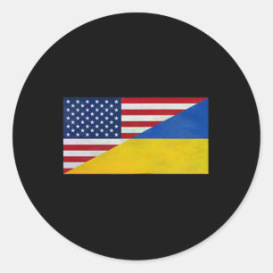Adesivo Bandeira dos EUA e Bandeira da Ucrânia - Parceria