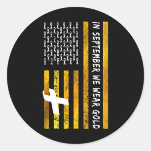 Adesivo Bandeira dos EUA em setembro Vestimos Cancer de in