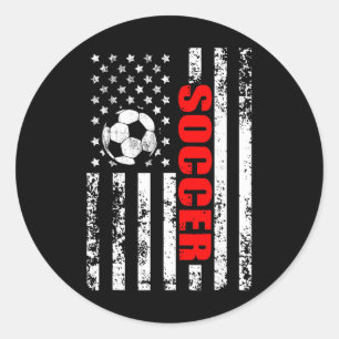 Adesivo Bandeira dos EUA Futebol Patriótico Futebol 