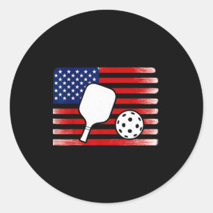 Adesivo Bandeira dos EUA jogador de pickleball amante de p
