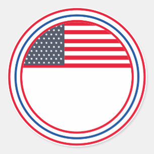 Adesivo Bandeira dos EUA Personalizável 4 de Julho
