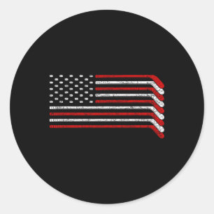 Adesivo Bandeira dos EUA Stick de Hockey Patriótico Americ