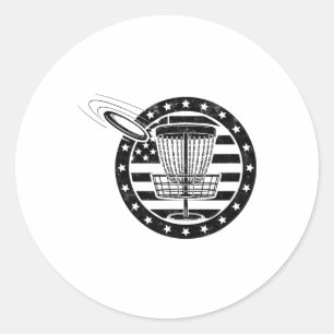 Adesivo Bandeira dos EUA Vintage Disco Golfe Sket Golfista
