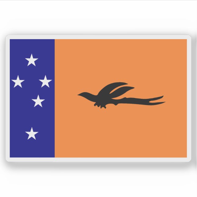 Adesivo Bandeira dos Meso-Melanesianos, Melanésia, Oceânia (Frente)