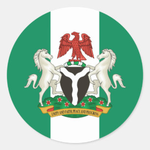 Adesivo Bandeira e Casaco de armas da Nigéria