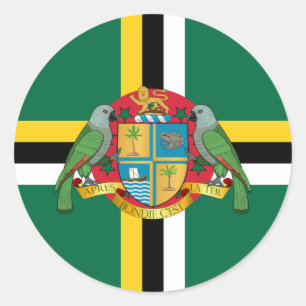 Adesivo Bandeira e Casaco de armas da República Dominican